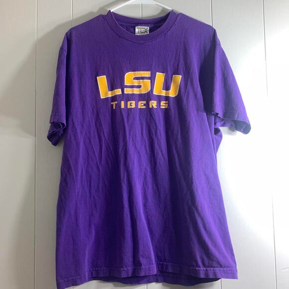 vintage Y2K 2000s NCAA LOUISIANA STATE UNIVERSITY TIGERS COLLEGE LSU tee shirt L - Picture 2 of 6